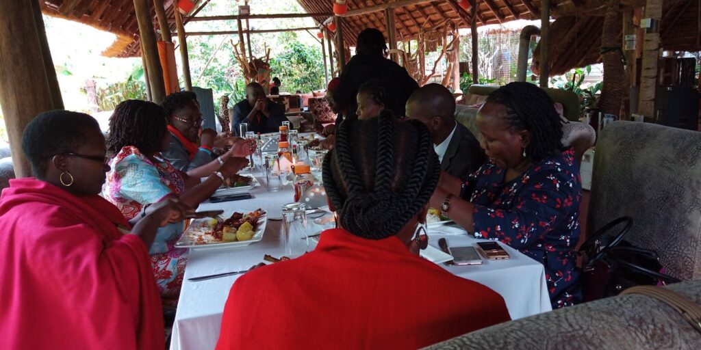 participants dining