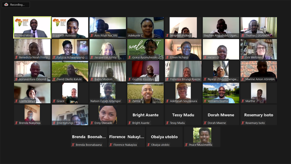 Screenshot of participants of Level 2 course for fellows